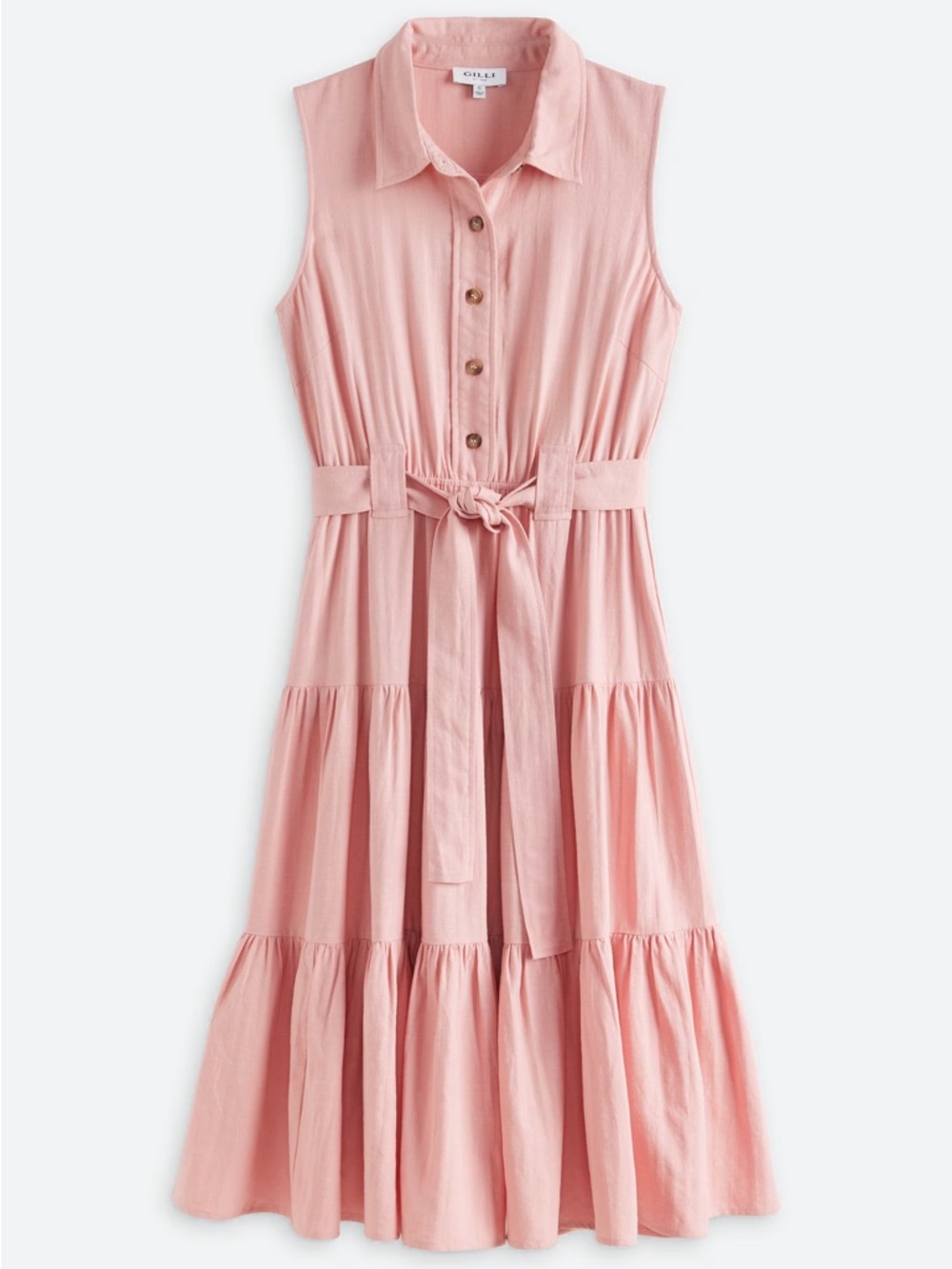 GILLI Arli Sleeveless Collared Shirtdress